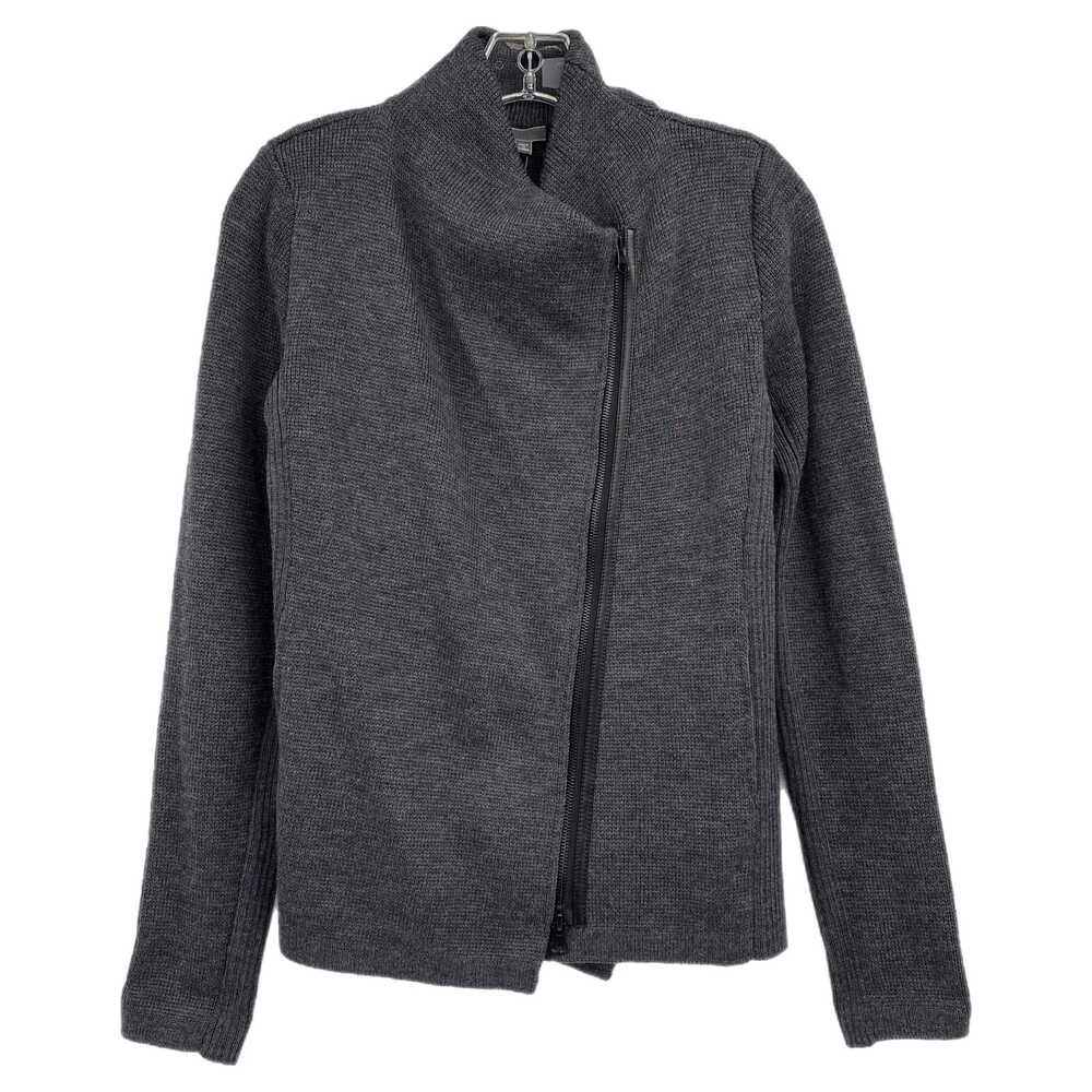 Vince Gray Knit Zip-Up Utility Jacket | Womens XS